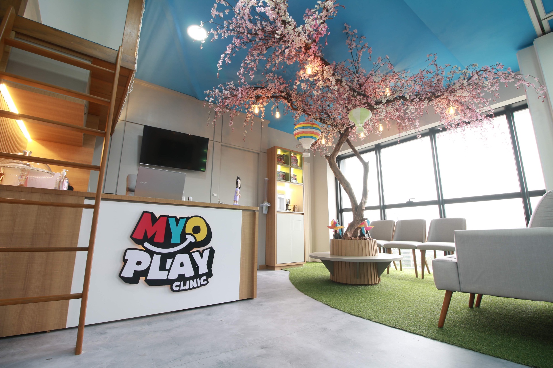 Recepção da Myoplay Clinic em Blumenau/SC
